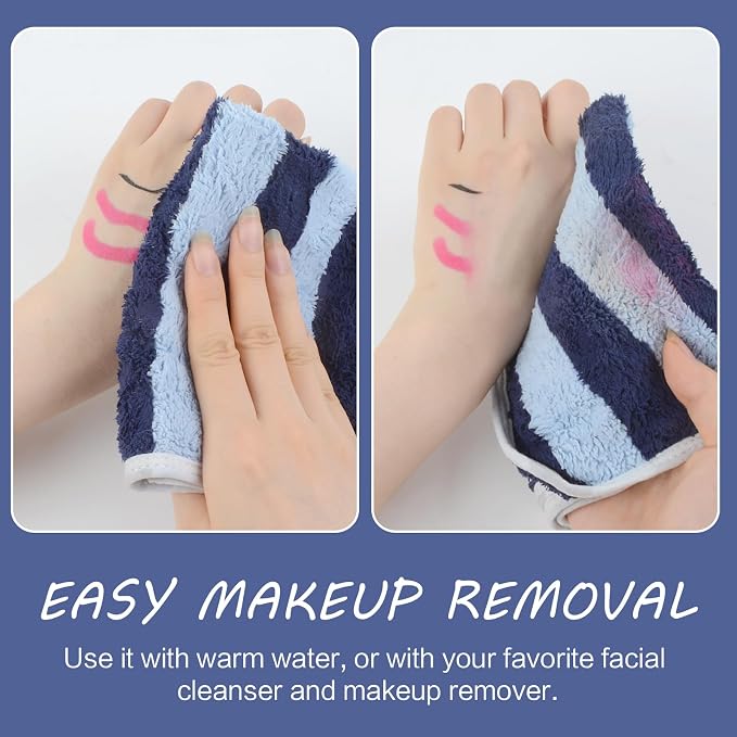 SINLAND Microfiber Facial Cloths Fast Drying Washcloth 12inch x 12inch Absorbent Face Wash Cloth Soft Makeup Remover Cloths