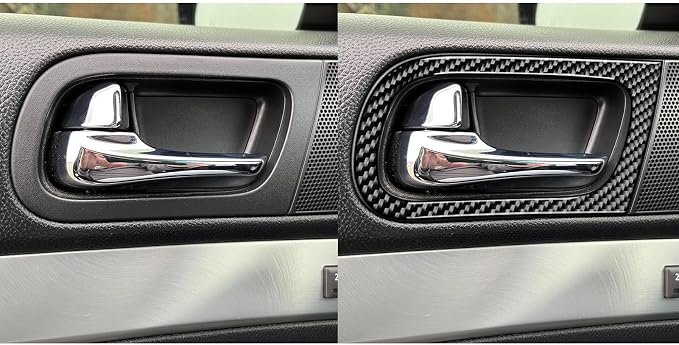 Real Carbon Fiber Trim for Infiniti Accessories | for G35 G37 G25 Q60 Q40 2007-2015 X S Coupe Door Inner Frame Interior Thick Overlay Decal - B