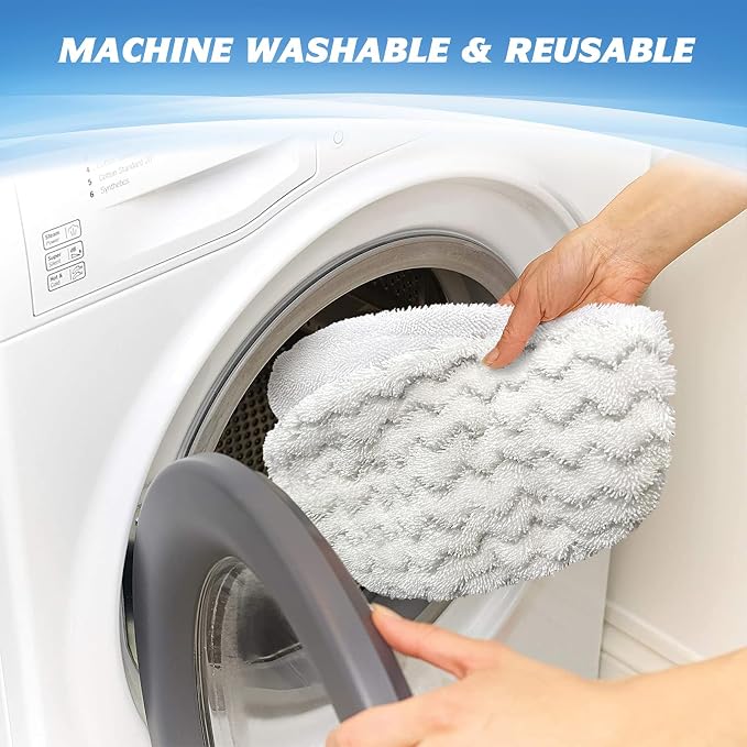 Tidy Monster 6 Pack Steam Mop Replacement Pads Compatible with Bissell Powerfresh Steam Mop 1940 1806 1544 1440 2075A 2685A Series, Part # 5938 & 203-2633, 1606668 & 1606669 (3Plush+3Scrub Plush)