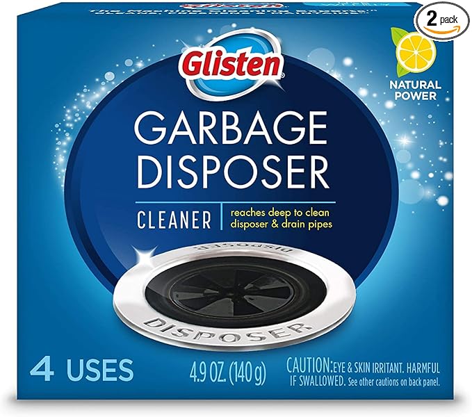 Glisten Disposer Care Foaming Cleaner, Lemon Scent, 4 Use (Pack of 2)