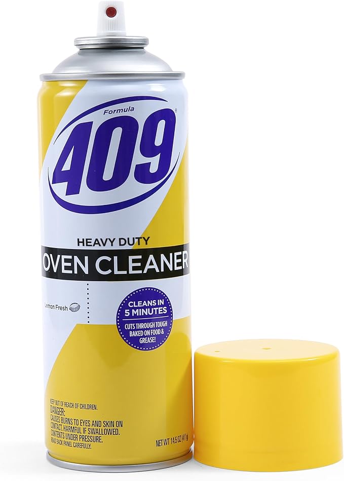 Formula 409 Heavy Duty Oven and Grill Cleaner Spray, Lemon Scent, Cuts Baked-On Grease and Grime on Contact, Fume-Free Aerosol, 5-Minute or Overnight Deep Clean, 14.5 Oz - 6 Pack