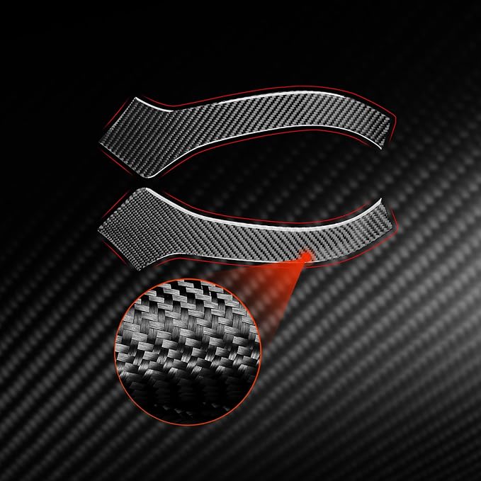 Real Carbon Fiber Trim for Honda Accord Accessories | for 2003 2004 2005 2006 2007，Central Console Panel Side Cover，Interior Dash Panel，Thick Overlay Sticker Decal