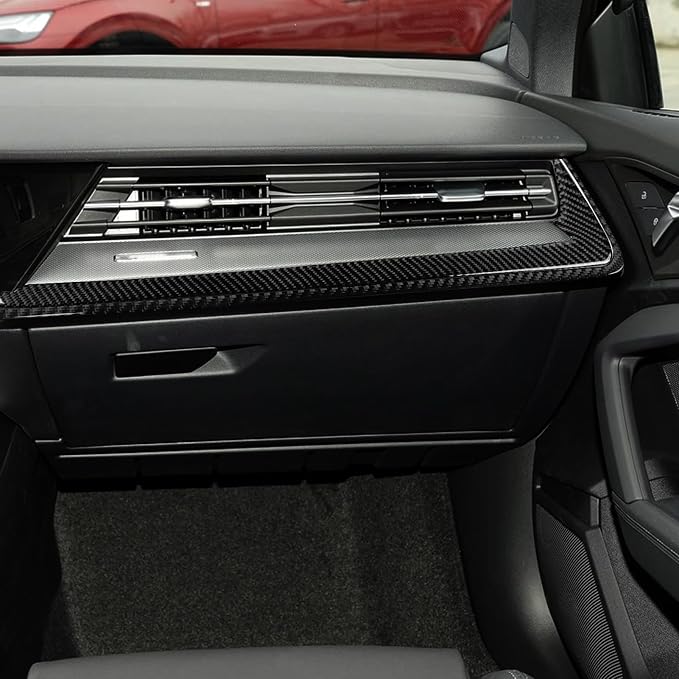 Carbon Fiber Center Console Decals Fit for Audi A3 8Y S3 2021-2025 | Center Console Trim Passenger Dash Cover | Accessories | Anti-scratch | Self-adhesive