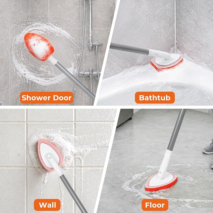 6PCS Shower Scrubber Scouring Pads, Refill Pads for MAVRIZ Tub Scrubber
