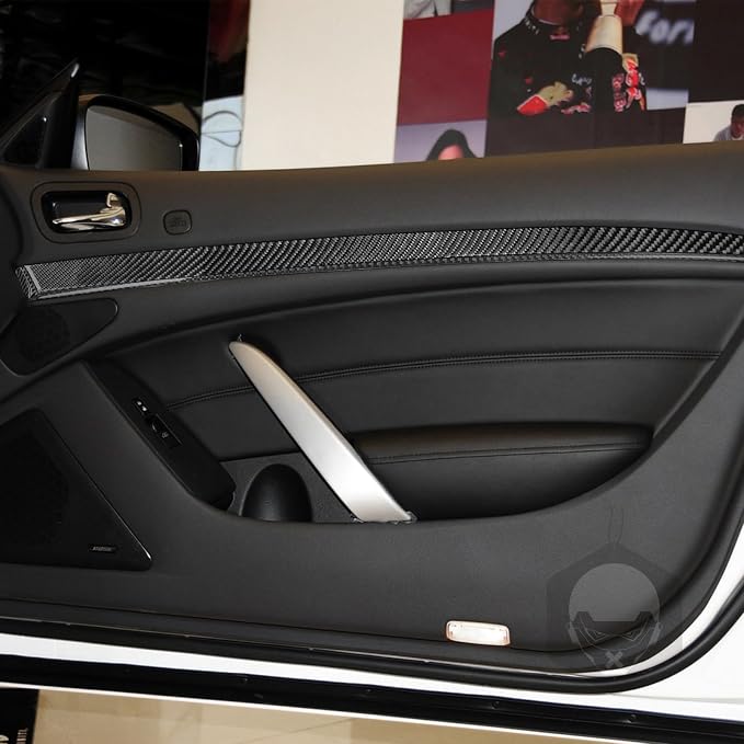 Real Carbon Fiber Trim for Infiniti Accessories | for G35 G37 G25 Q60 Q40 2007-2015 X S Sedan Coupe Convertible Driver Side Dash Cover Interior Thick Overlay Decal