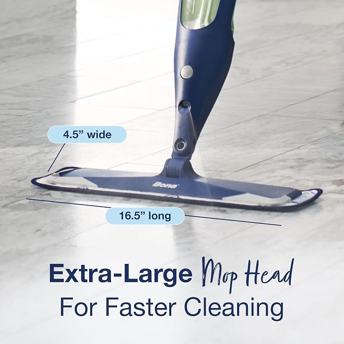 Bona Multi-Surface Floor Premium Spray Mop - Includes Multi-Surface Floor Cleaner Concentrate and Machine Washable Microfiber Cleaning Pad - For Stone, Tile, Laminate and Vinyl LVT/LVP Floors