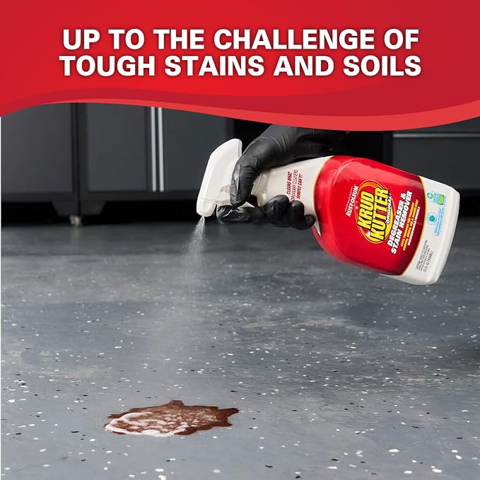 Krud Kutter Original Cleaner Degreaser Spray, 32 oz | Cuts grease, oil, grime, tar and wax. Water-based formula. Leaves no residue.