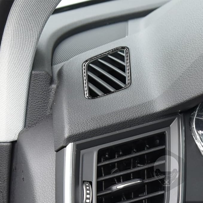Real Carbon Fiber Trim for Audi 80A Q5 Accessories | for SQ5 2018-2025 Dash Sides Defogging Air Outlet Vent Frame Cover Sticker Interior Thick Overlay Decal