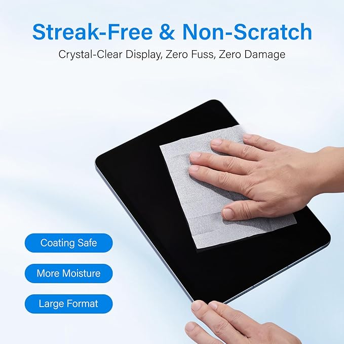 240 Count Screen Wipes, Screen Cleaner Wipes for Electronics, Touchscreens | Streak-Free & Scratch-Free Electronics wipes for Phone, Laptop, Computer, Monitor, Touchscreens, Care Screens, Eyeglasses.