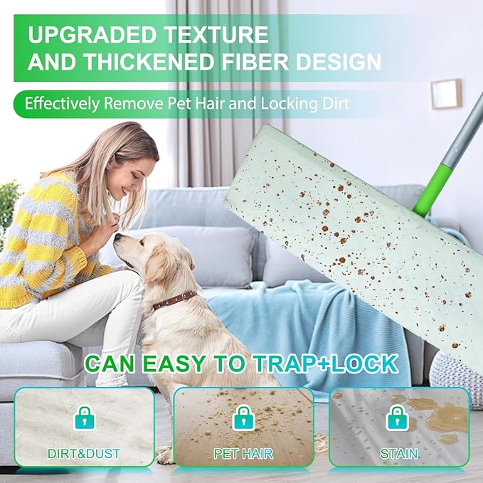20 Count X-Large Wet Pad Refills for Swiffer Sweeper XL Mop | Disposable Multi-Surface XL Wet Wipes Mopping Pads Refill for Floor Cleaning.（Only pads, not including mop）