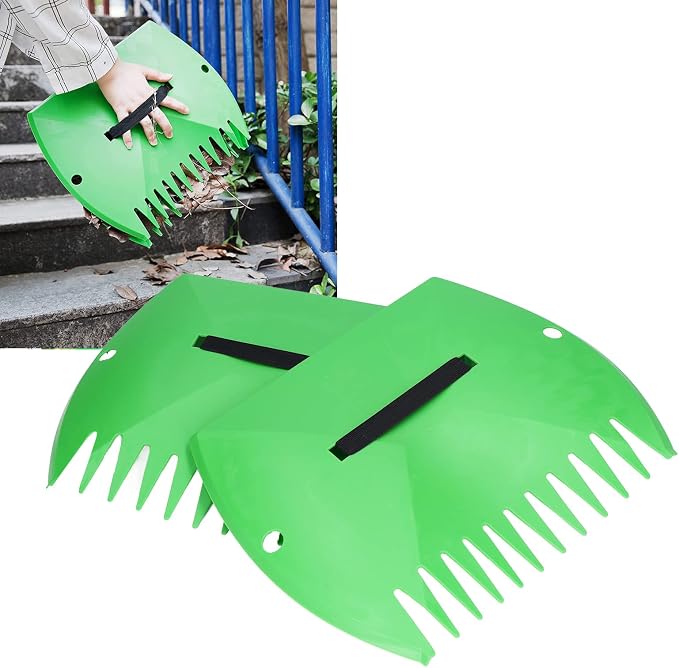 FLEXMAN 1Pair Hand Rakes Leaf Scoops, 36 X 29cm Falling Leaves Cleaning Clip, Plastic Leaf Grabber Set Leaf Scoop Lawn Remove Fallen Collection Tool for Packing Leaves, Grass