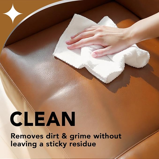 Weiman Leather Cleaner & Conditioner - Cleans, Restores & Protects Leather, UV Protection Prevent Cracking & Fading, For Car Seats, Sofas, Shoes, Bags & All Finished Leather Surfaces, 2 Pack