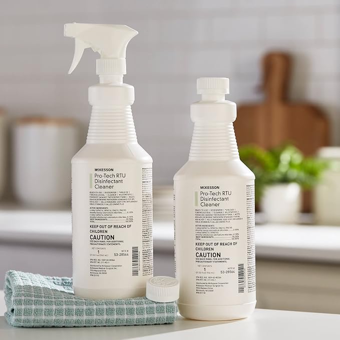 McKesson Pro-Tech Surface Disinfectant Cleaner, Ready to Use - Floral Scent, Trigger Spray Bottle, 32 oz, 1 Count, 1 Pack