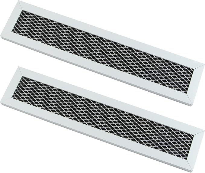 2Pcs Microwave Filter Fit for Frigidaire FGMV175QFA FGMV154CLFA FFMV1745TSA FFMV1745TWA FGBM15WCVFA FGBM19WNVDA FGBM19WNVFA FGMV153CLBA, Oven Charcoal Filter