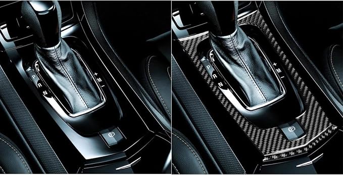 Gear Shift Panel Sticker Real Carbon Fiber Compatible with Cadillac CTS 2008 2009 2010 2011 2012 2013, Interior Car Trim Accessories
