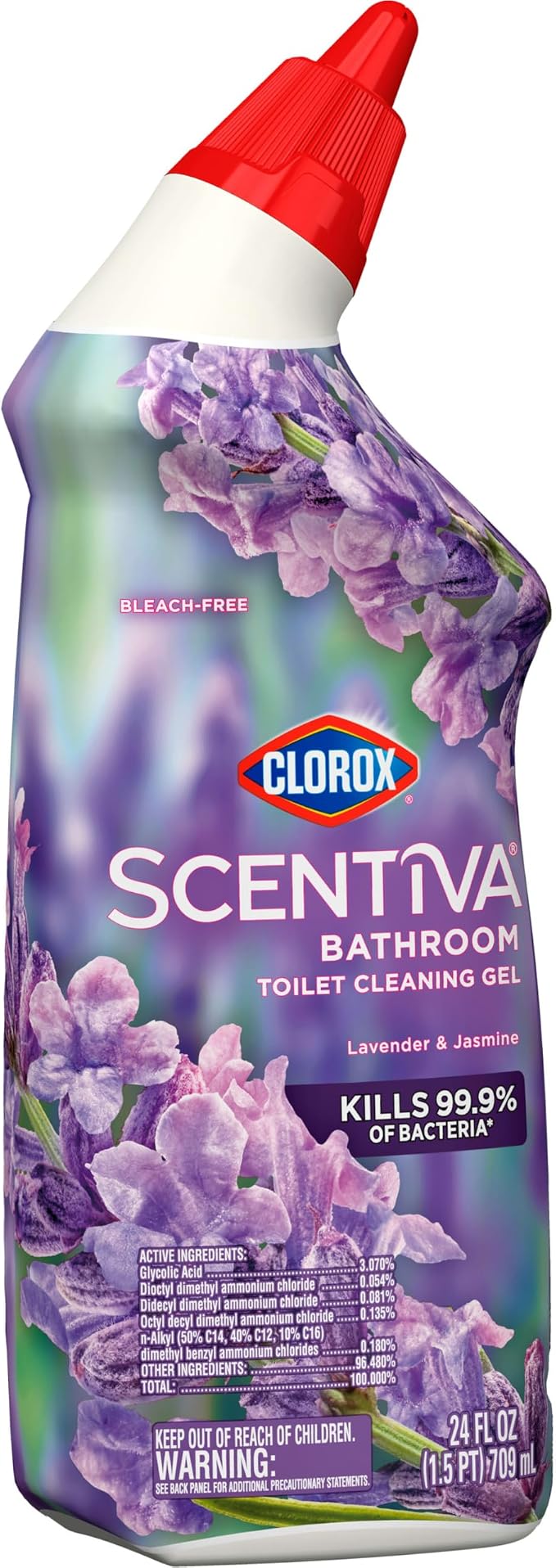 Clorox Scentiva Bathroom Toilet Cleaning Gel, Lavender and Jasmine, 24 Fluid Ounces (Pack of 2)