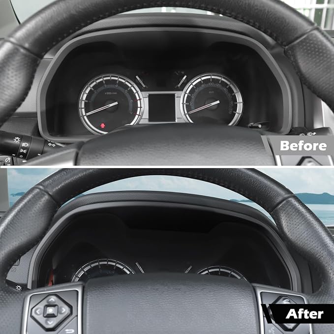 RT-TCZ for 4Runner Dash Cluster Instrument Panel Gauges Trim Cover for Toyota 4Runner 2010-2023 Matte Black Interior Accessories