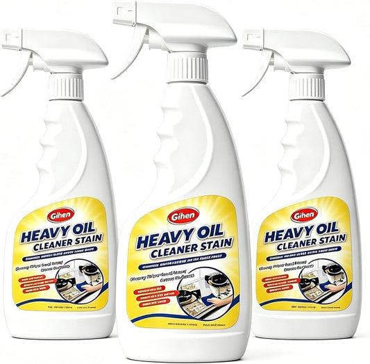 Heavy Oil Cleaner Stain - Effective Multi-Purpose Cleaner 17.6 oz, Includes Spray Bottle & Towel for Cleaning Kitchen, Oven, Stove, Range Hood, Sink