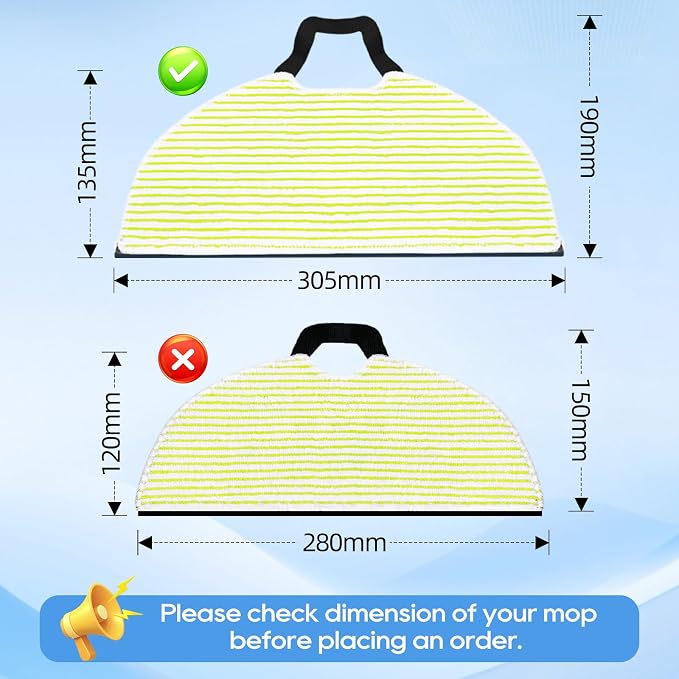 Mop Pads Compatible for Shark RV2610WA RV2620WA RV2410WD AV2610WA | AI Ultra 2- in-1 Matrix Clean Robot Vacuum models Spare Parts Accessories, 8 Mop Pads, 2 HEPA Filter, 4 Side Brushes
