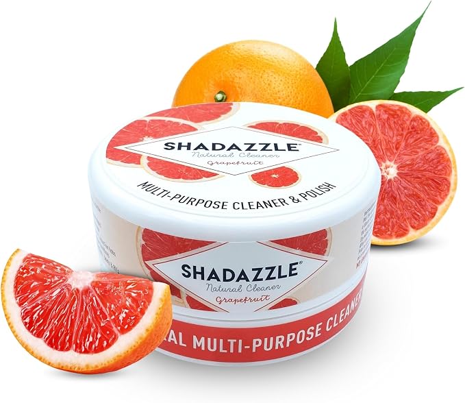 Shadazzle Natural All Purpose Cleaner and Polish, 1 Pack Grapefruit Scent | Clean & Polish Surfaces, All Natural Ingredients, Easy to Rinse, For Kitchen, Bathroom, Tiles, Glass, Sink, Stainless Steel
