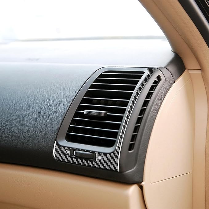Real Carbon Fiber Trim for Honda Accord Accessories | for 2003 2004 2005 2006 2007，Dashboard Panel Side Air Outlet Vent Cover，Thick Overlay Sticker Decal