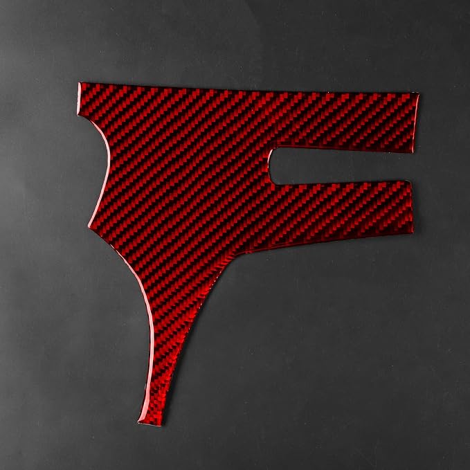 Red Real Carbon Fiber Trim for Nissan Rogue Accessories | for 2014-2020 / Rogue Sport 2017-2022 Headlight Switch Panel Cover Sticker Interior Thick Overlay Decal