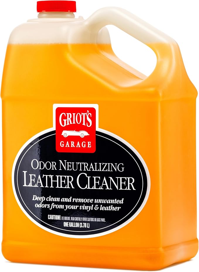 Griot's Garage Odor Neutralizing Leather Cleaner for Car Seat, Dashboard, Door Panel, Eliminates Unwanted Smells, 10972, One Gallon