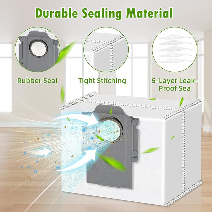 24 Pack Replacement Parts for Roborock S7 MaxV Ultra/S7 Pro Ultra Vacuum | 1 Main Brush, 1 Self-Cleaning Brush, 4 HEPA Filters, 4 Mop Pads, 6 Side Brushes, 6 Dust Bags, 1 Cleaning Brush, 1 Screwdriver