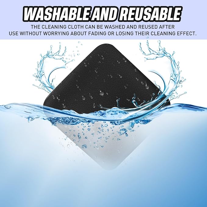 Hahafelt 4 Pcs Car Screen Cleaner Car Touch Microfiber Screen Cleaner Cloth Cleaning Wipes Interior Pad for Vehicle Dashboard LCD Accessories 4.13×4.13 Inches(Square)