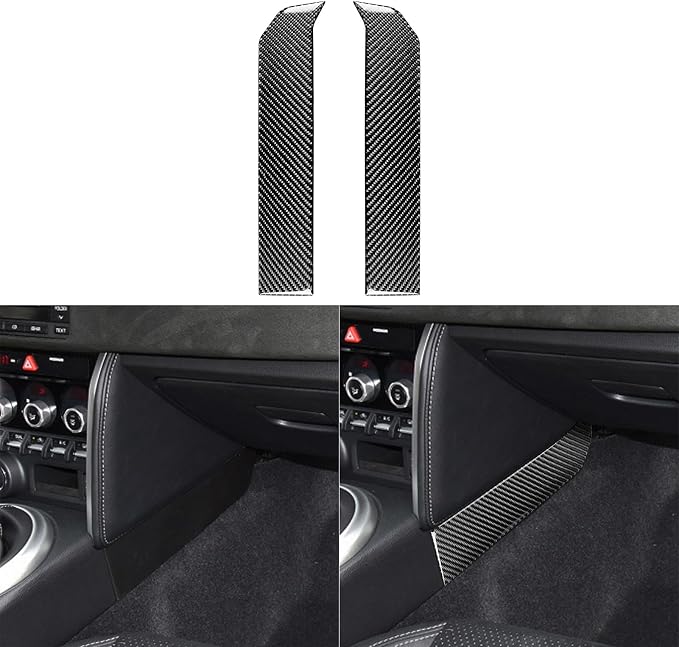 Real Carbon Fiber Trim for Subaru Accessories | for Scion FR-S/Toyota 86 2016 2017 2018 2019 2020 Central Control Side Strip Interior Thick Overlay Decal - B