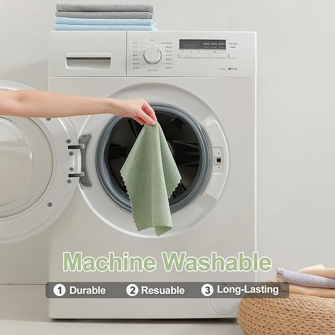 Jessy Home 80 Pack Microfiber Cleaning Cloth Roll Reusable Paper Towels 12"x12" Tear Away Cloth, Microfiber Towels for Cars, Wash Cloths, Lint Free Rags for House, Kitchen,Window,Cleaning Supplies