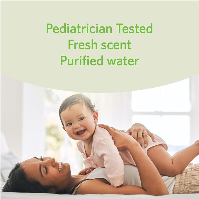 Amazon Elements Baby Wipes, Fresh Scent, Flip-Top Packs, Alcohol-Free, With Cucumber and Aloe, 810 Count, 9 Packs of 90