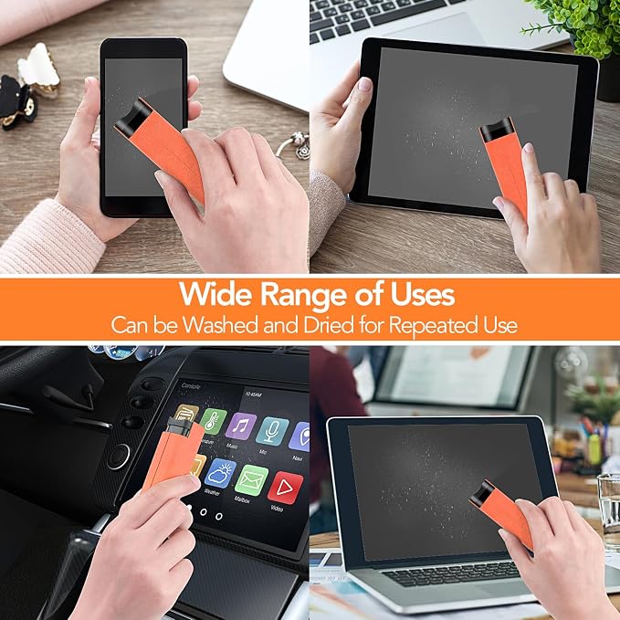 2 Pcs Fingerprint Proof Screen Cleaner, 3 in 1Touchscreen Mist Cleaner Spray Wipe Cleaner Screen Cleaner Soft Fiber Flannel,Safe for All Phones Glasses Tablet Laptop Screens