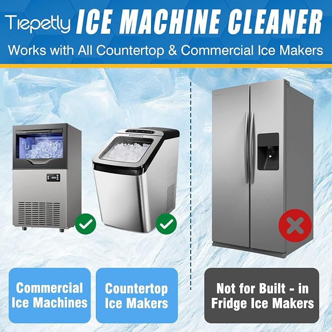 Ice Machine Cleaner Tablets, Countertop Ice Maker Cleaner, 36 Counts Descaler, Nickel Safe Commercial Portable Nugget Ice Makers, Remove Hard Water Buildup, Deep Cleaning