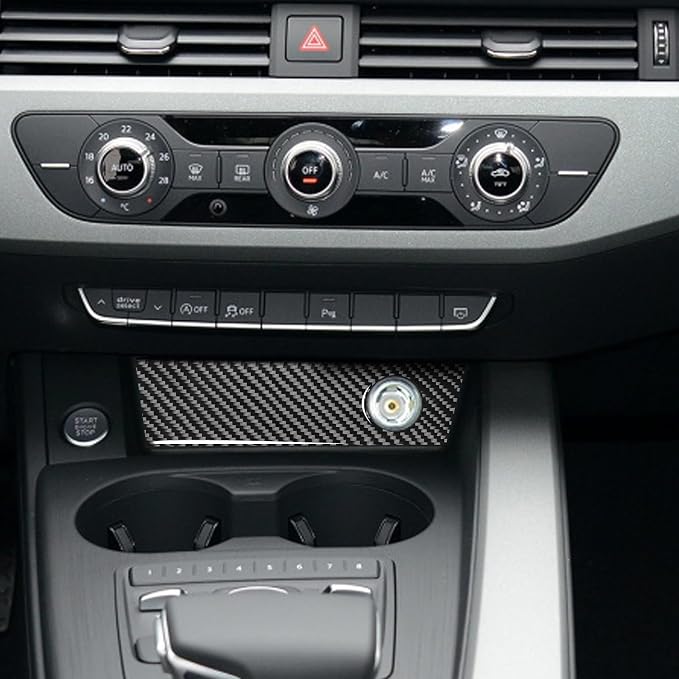 Real Carbon Fiber Trim for Audi Accessories | for B9 A4 S4 A5 S5 2020-2025 / RS5 2021-2025 Cigarette Lighter Panel Interior Thick Overlay Decal