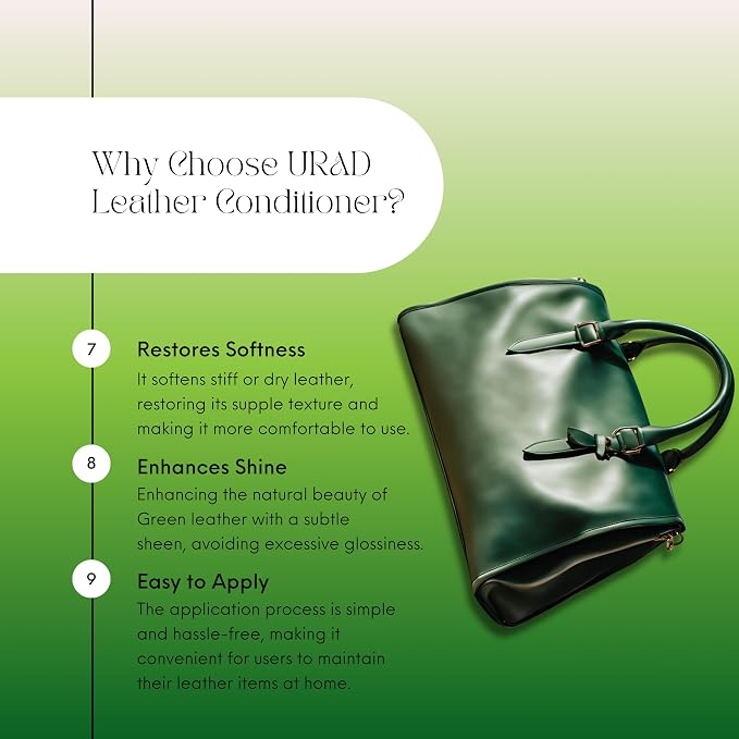 Leather Conditioner 7oz (200g) Green – Compact, Color-Revitalizing Leather Care for Green Shoes, Bags, Jackets, and Accessories