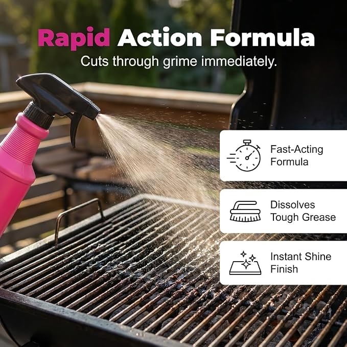 Heavy Duty Grill Degreaser, 2026 Upgrade Multi Purpose Fast Acting Heavy Duty Grill Cleaner Spray, Grease Remover Cleaning Spray for Kitchen, Oven, Outdoor Grill (1)