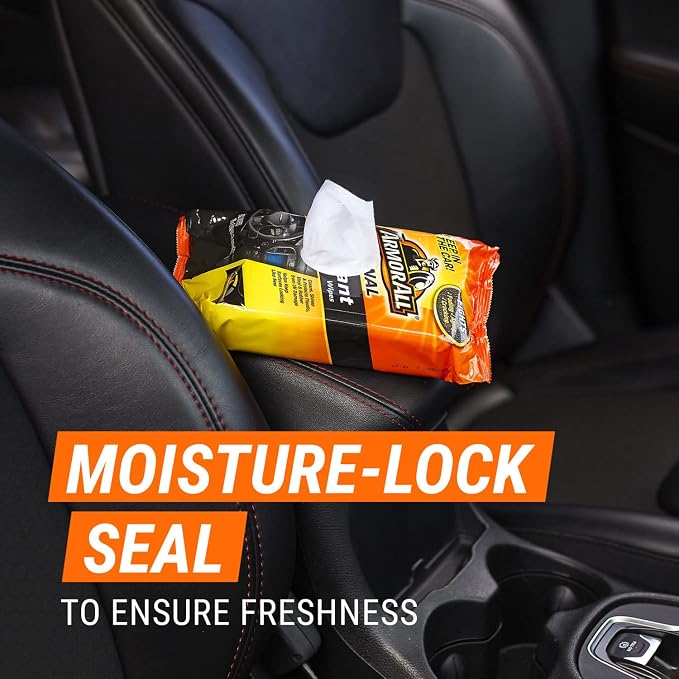 Armor All Car Protectant Wipes, Interior Car Wipes with UV Protection Against Cracking and Fading, 60 Count