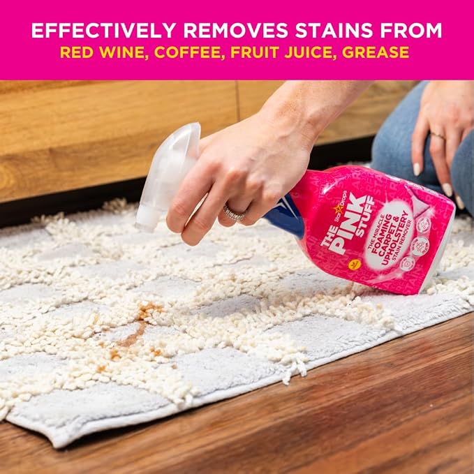 The Pink Stuff Miracle Foaming Carpet & Upholstery Stain Remover, 16 Fl Oz