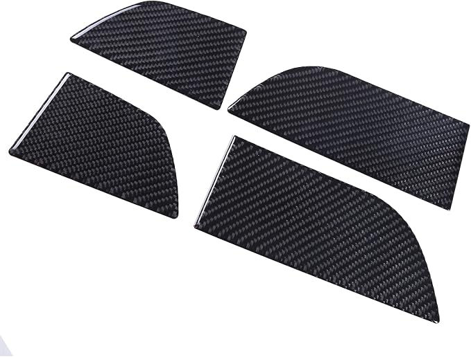 Car Interior Door Groove Gate Pad, Inner Door Slot Mats, Car Cup Holder Coaster Mat for Honda Pilot 2016-2022, Carbon Fiber (Door Armrest Stowage Bin Mats)
