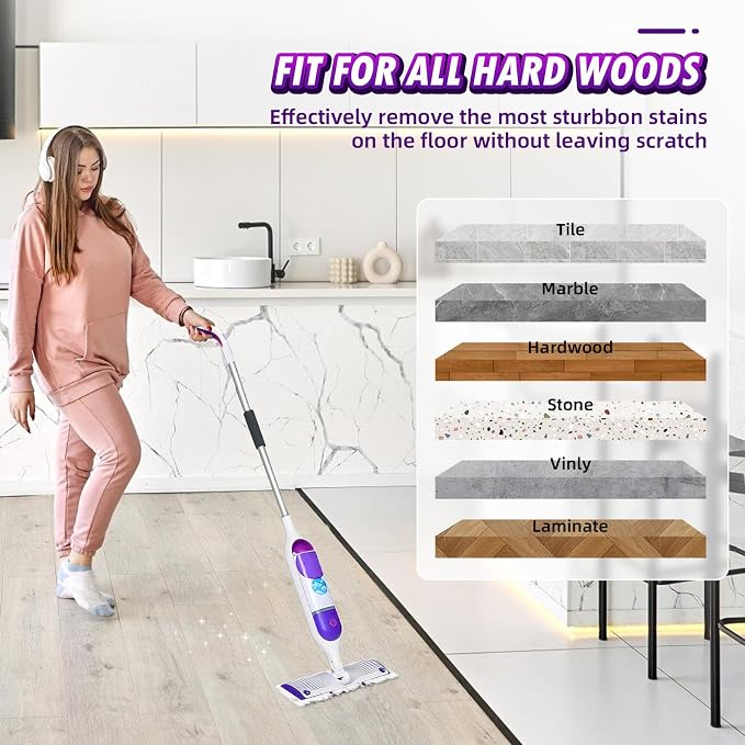 40 Count Disposable Power Mop™ Refills Compatible with Swiffer® Power Mop™ | Powermop™ Pads for Multi-Surface Refills Pads for Floor Cleaning, Unscented & Thickened