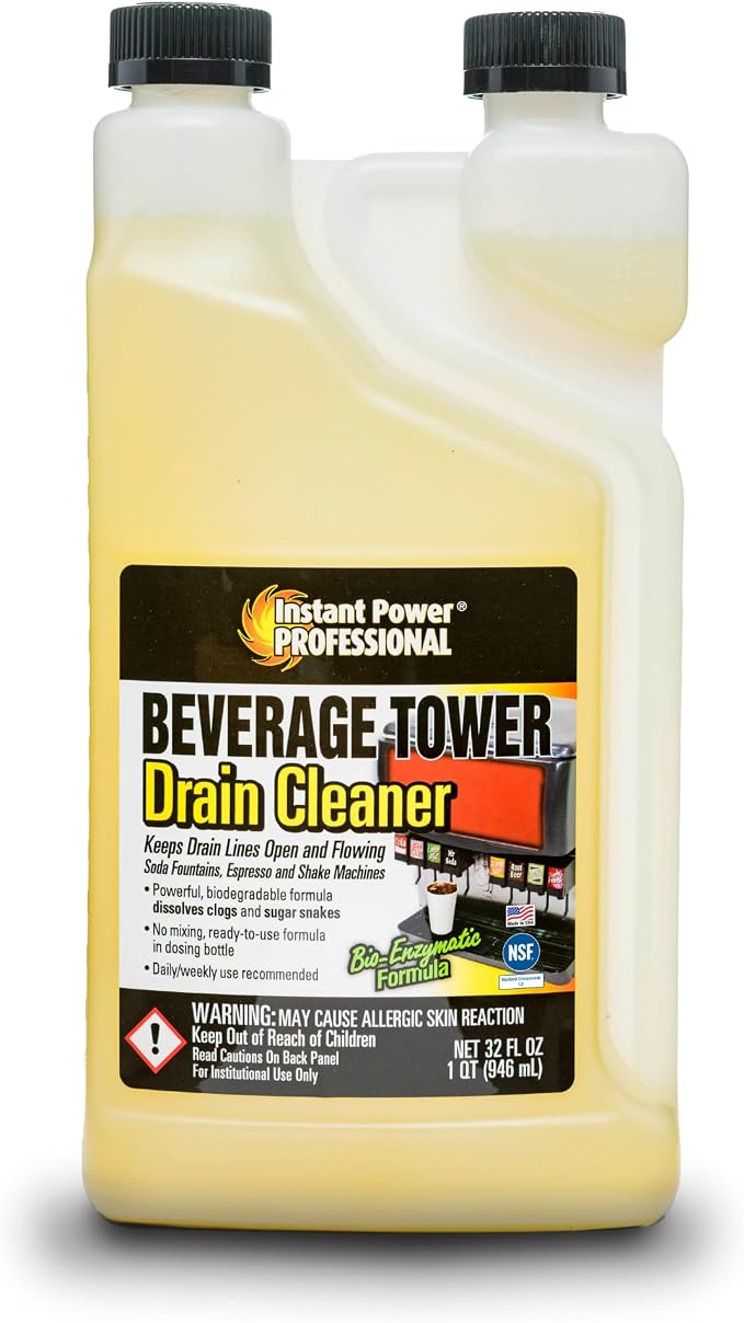 Instant Power Professional Beverage Tower Drain Cleaner, Keg Line Cleaner Solution
