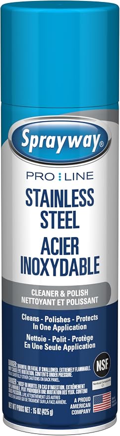 Sprayway Pro Line Stainless Steel Cleaner & Polish, 15 oz, 1-Pack