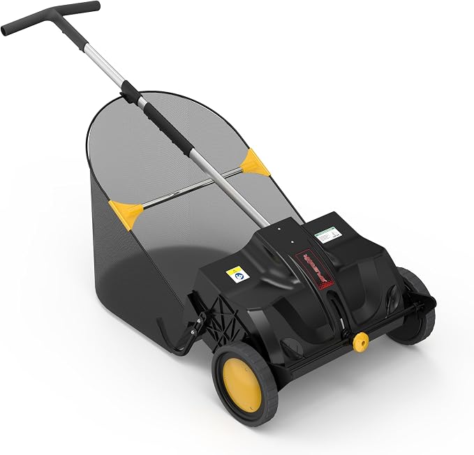 Splendor T-Handle 21' Lawn Sweeper Yard Sweeper for Easy Using Saving Space for Storage Stand up Design