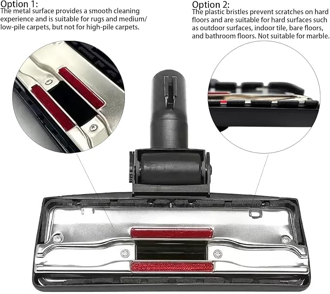 Vacuum Attachments Brush Head Compatible with Miele C1 C2 C3 Vacuum Cleaners, Hardwood Floor Brush 35mm(1-3/8'') for Low-Pile Carpets and All Smooth Floors Household Cleaning Attachment Kit