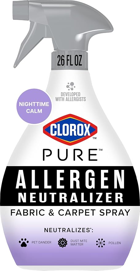 Clorox PURE Allergen Neutralizer Fabric and Carpet Spray, Nighttime Calm, 26 Fluid Ounces