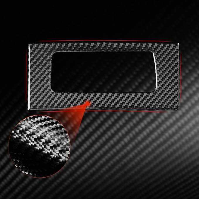 Fit for Cadillac Escalade ESV 2007-2014 / EXT Hybrid 2009-2013 | Real Carbon Fiber | Center Console Clock Display Panel Trim | Stickers | Thick Overlay