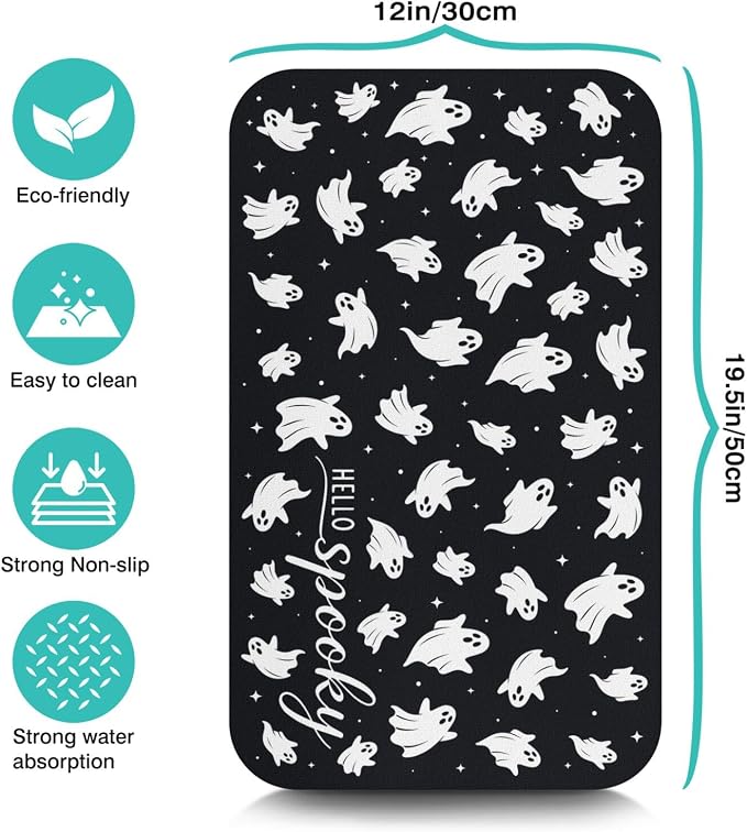 Fun Coffee Mat 19inx12in,Coffee Bar Mat for Countertops,Absorbent Hide Stain Anti-Slip Coffee Bar Accessories Fit Under Coffee Machine Mat,dish Drying Mats for Kitchen