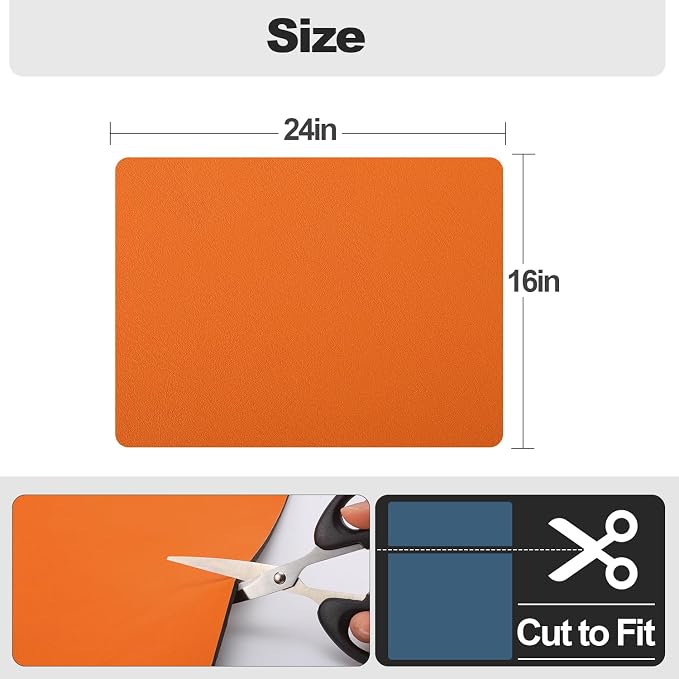 Ecotrim - Dish Drying Mat for Kitchen Counter | Coffee Bar Mat for Countertops | Heat Resistant Drainer Mat with Non-slip Rubber Backed | Hide Stain Kitchen Absorbent Draining Mat | Orange 16"x24"