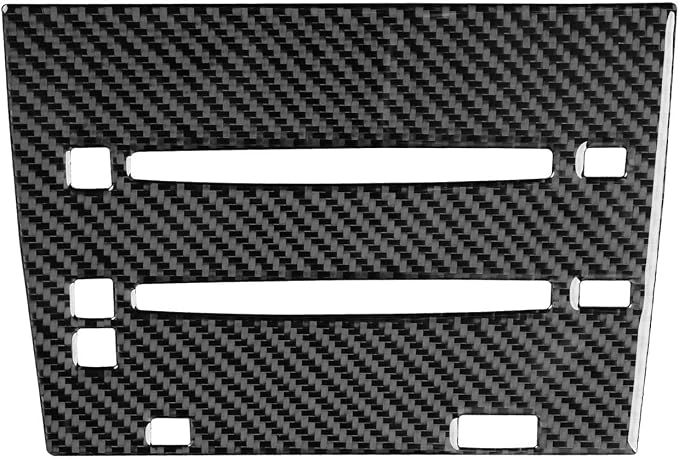 Fit for Cadillac Escalade ESV 2007-2014 / EXT Hybrid 2009-2013 | Real Carbon Fiber | Accessories | Central Console CD Panel Trim | Stickers | Self-adhesive | Thick Overlay